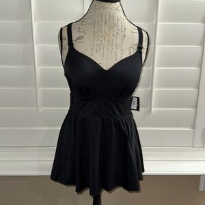 Torrid Wire-Free Racerback Tankini Black